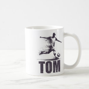 Tom Voetbal Jongens Gepersonaliseerde Voornaam Tom Koffiemok