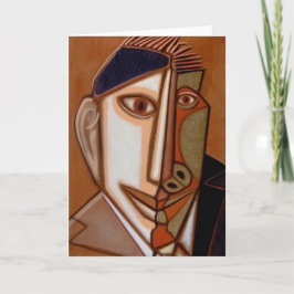 Tom X "Geometrische Man"-opmerkingenkaart Notitiekaartje
