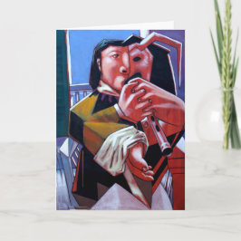 Tom X "Harlequin Flute" Note Card Notitiekaartje