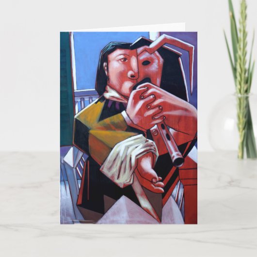Tom X "Harlequin Flute" Note Card Notitiekaartje (Voorkant)