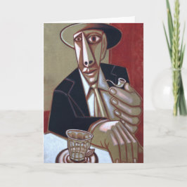 Tom X "The Pipe Smoker"-briefkaart Notitiekaartje