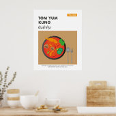 Tom Yum Kung, Spicy Thais Eten Reis Kunst Poster (Keuken)
