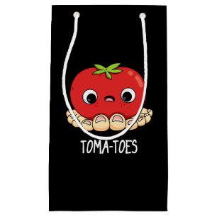 Toma-tenen Funny Tomato met Toes Pun Dark BG Klein Cadeauzakje