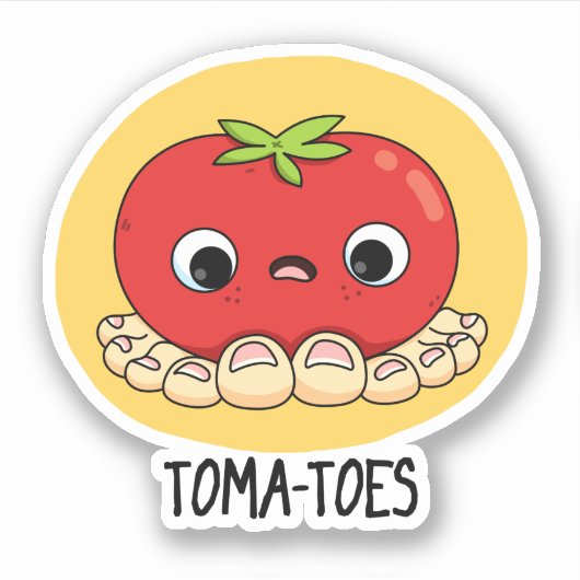 Toma-toes Funny Tomato met Ton Pun Sticker (Voorkant)