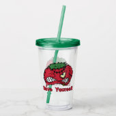  tomaat acryl drinkbeker (Achterkant)