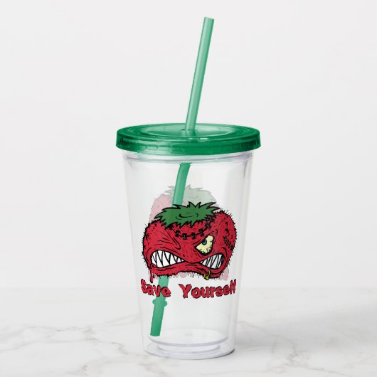 tomaat acryl drinkbeker (Achterkant)