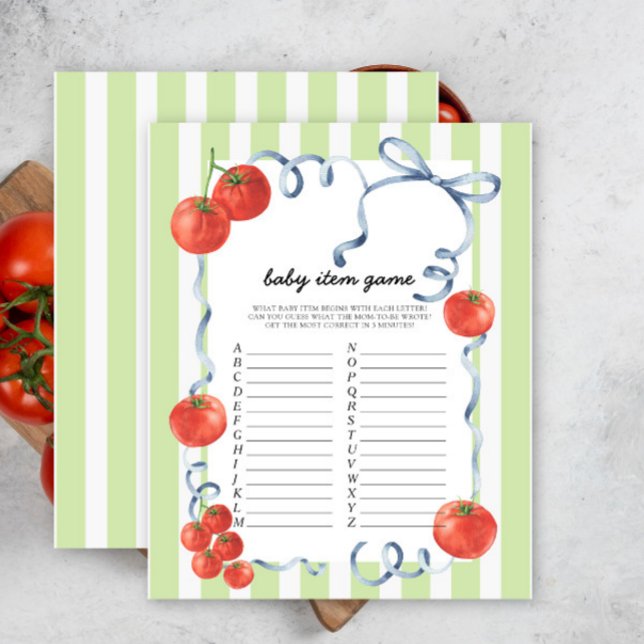 Tomaat Baby Item Spel. Baby Shower Spel (Creator heeft geüpload)