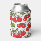 Tomaat Basilicum Naadloos Keukenpatroon Blikjeskoeler (Blikje Voorkant)