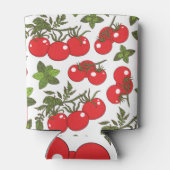 Tomaat Basilicum Naadloos Keukenpatroon Blikjeskoeler (Achterkant)