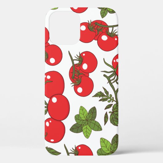 Tomaat Basilicum Naadloos Keukenpatroon Case-Mate iPhone Case (Achterkant)