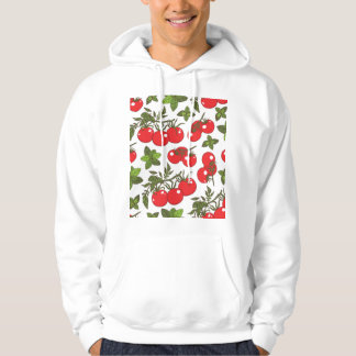 Tomaat Basilicum Naadloos Keukenpatroon Hoodie