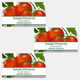 Tomaat bewaart blikken rechthoek voedsellabel labels