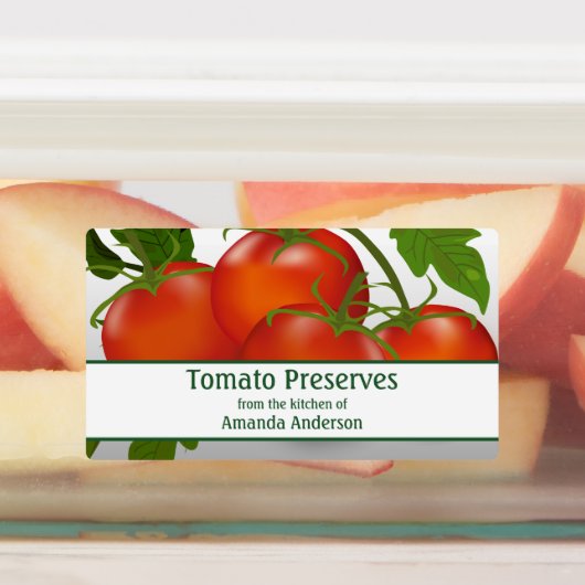 Tomaat bewaart blikken rechthoek voedsellabel labels (Aangebracht)