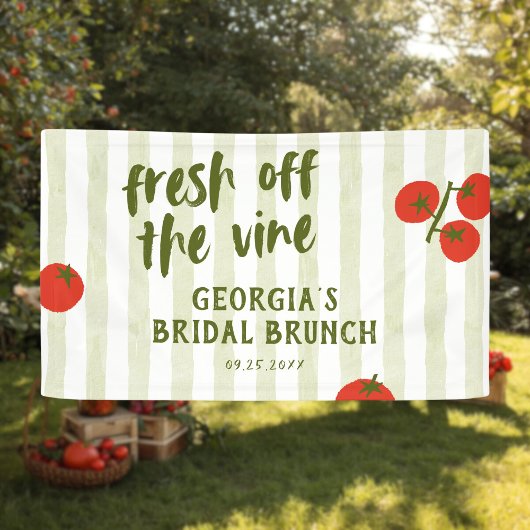 Tomaat Bruiloftsfeestje Fresh Off The Vine Spandoek