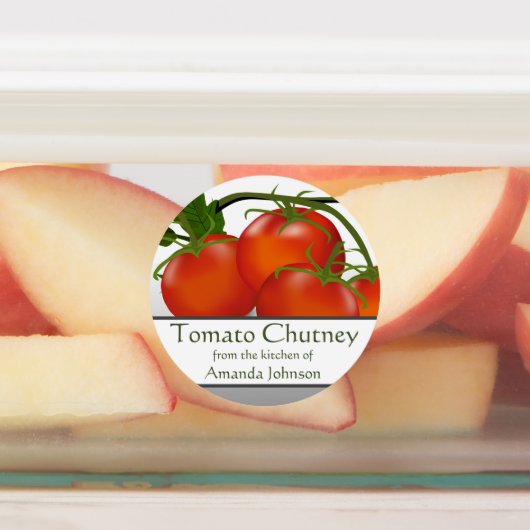 Tomaat Chutney Canning Cirkel Labels (Aangebracht)
