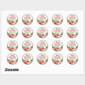 Tomaat Chutney Inmaaklabel waterverf tomaat Ronde Sticker (Vel)