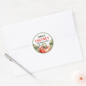 Tomaat Chutney Inmaaklabel waterverf tomaat Ronde Sticker (Envelop)