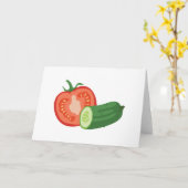 tomaat en komkommer kaart (Gele Bloem)