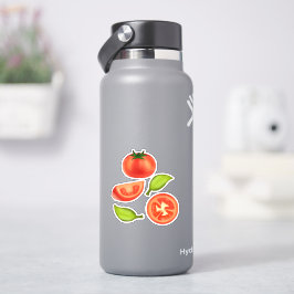 Tomaat en Oreganobladeren Sticker