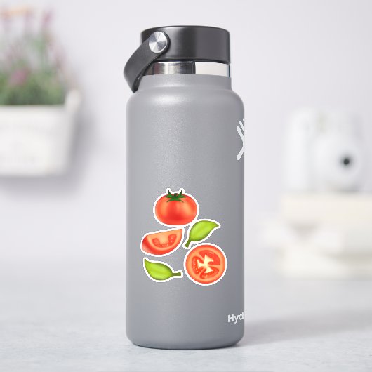 Tomaat en Oreganobladeren Sticker (HydroFlask)