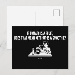 Tomaat Fruit Ketchup Smoothie Grappige Grap Briefkaart