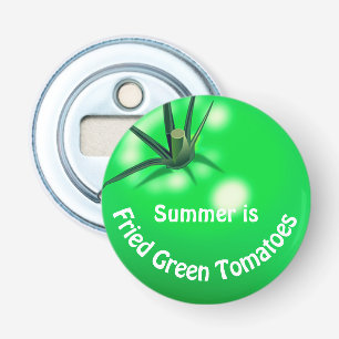 Tomaat gebakken groene tomaten schattig zomer button flesopener
