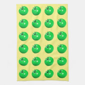 Tomaat gebakken groene tomaten schattig zomer geel theedoek (Verticaal)