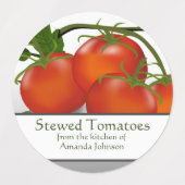 tomaat gestoofde tomaten inblikken voedseletikette labels (Design 1)