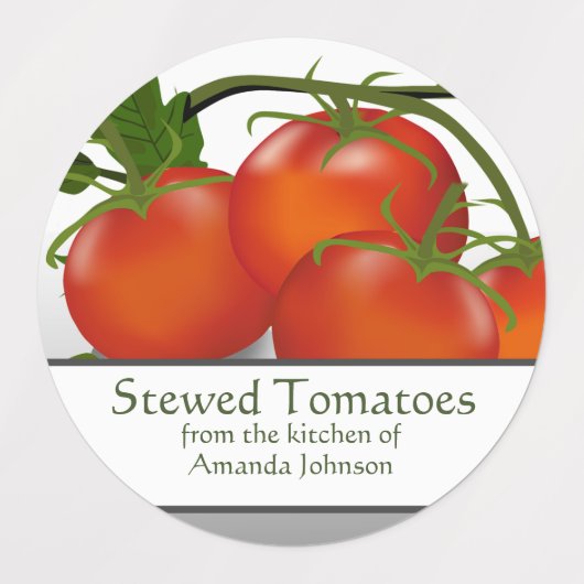 tomaat gestoofde tomaten inblikken voedseletikette labels (Design 1)