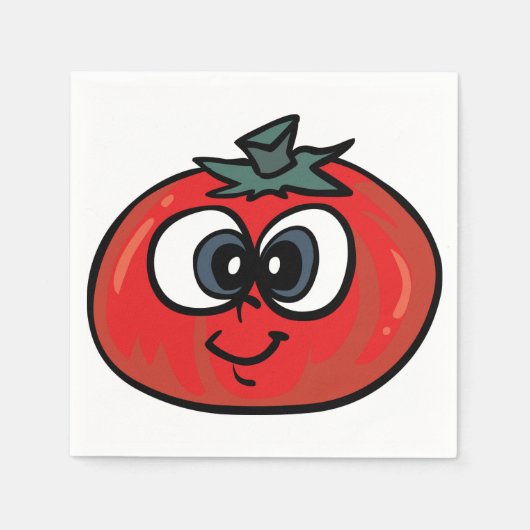 Tomaat Gezicht Papieren servetten (Voorkant)