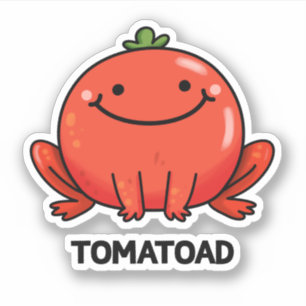Tomaat Grappige Tomaat Toad Pun Sticker