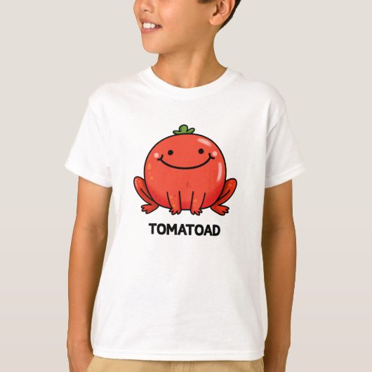 Tomaat Grappige Tomaat Toad Pun T-shirt (Voorkant)