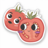 Tomaat in ontzag sticker (Voorkant)