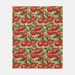 Tomaat in Vintage Stijl Fleece Deken