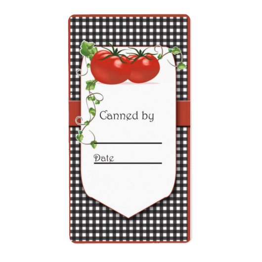 Tomaat Ingeblikte Jar Label (Voorkant)