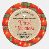 Tomaat Ingeblikte Jar Label (Voorkant)