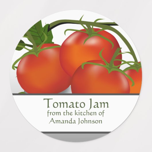 Tomaat Jam Classic Inblikken Labels (Design 2)