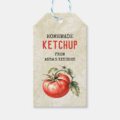 Tomaat Ketchup Aangepast label aquarel tomaat Cadeaulabel (Voorkant)
