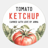Tomaat Ketchup Inblikken label aquarel tomaat (Voorkant)