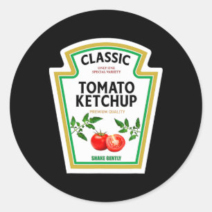 Tomaat Ketchup Kruid Kostuum Halloween Party M Ronde Sticker