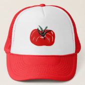 Tomaat Linocut Block Print Trucker Hat Trucker Pet (Voorkant)