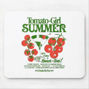 Tomaat Meisje Zomer Tomaat Vers Fruit Trendy Aesth Muismat