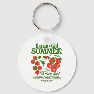 Tomaat Meisje Zomer Tomaat Vers Fruit Trendy Esthe Sleutelhanger