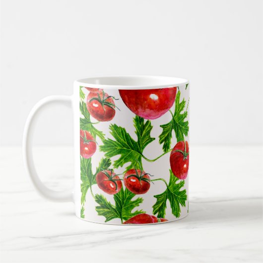 Tomaat met Blad Patroon Koffiemok (Links)