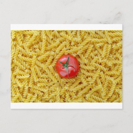 Tomaat met fusilli pasta briefkaart (Voorkant)