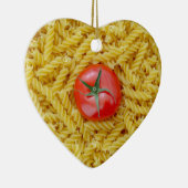 Tomaat met fusilli pasta keramisch ornament (Rechts)