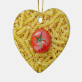 Tomaat met fusilli pasta keramisch ornament (Links)