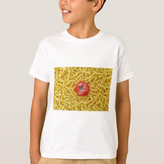 Tomaat met fusilli pasta t-shirt (Voorkant)