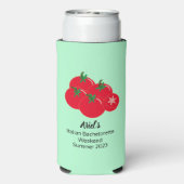 Tomaat & Munt Zomer Bachelorette Bruiloft Weekend Seltzer Blikjeskoeler (Seltzer Achterkant)