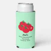 Tomaat & Munt Zomer Bachelorette Bruiloft Weekend Seltzer Blikjeskoeler (Seltzer Voorkant)